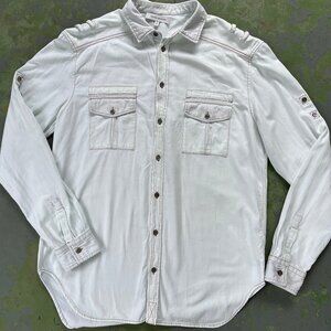 Men's Vintage Pierre Balmain LS Button Front Shirt Italy Sz 38/48